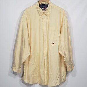 Tommy Hilfiger  Yellow Button Down Shirt  Men's Big & Tall  19" neck    34"-35"